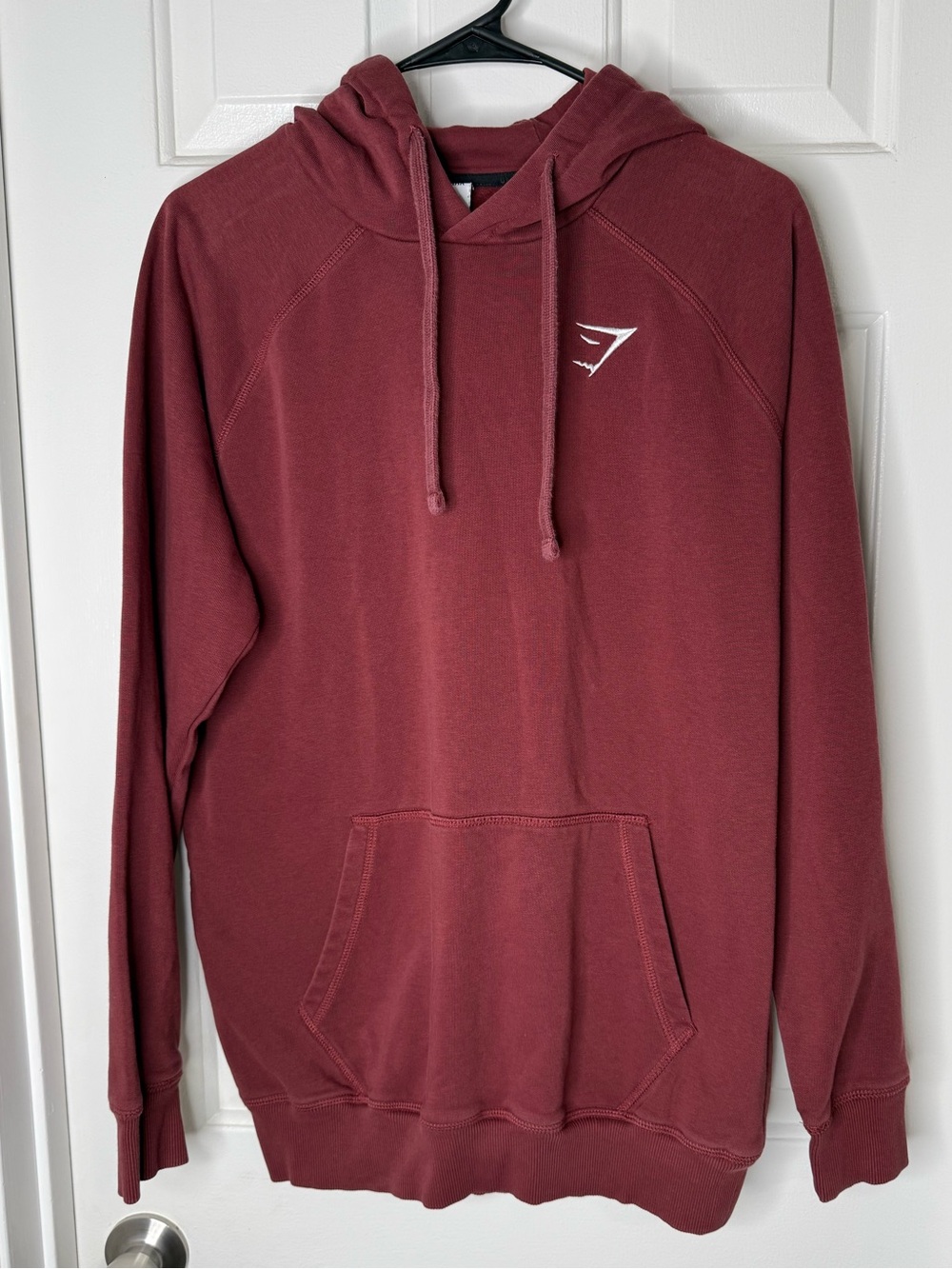 Gymshark Maroon Pullover Hoodie with Logo